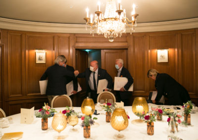 De joyeux au revoir, même au temps du Coronavirus ! Alain Frachon, Bernard Giudicelli, Philippe Labro et Céline Géraud mettent le point final au 8e Jury du Prix Denis-Lalanne.